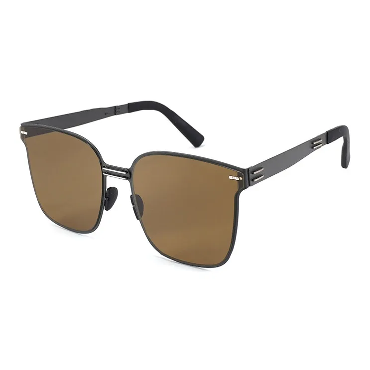 JEKA Metal Square Sunglasses Unisex-3