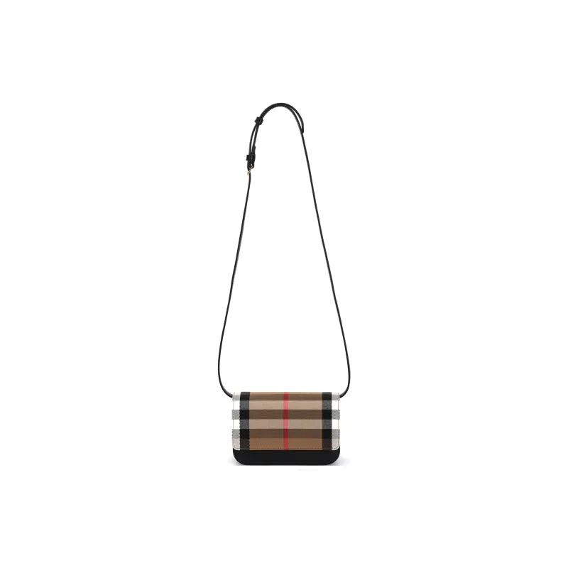 Burberry Grained Leather Shoulder Bag Crossbody Bag Women's Black-1