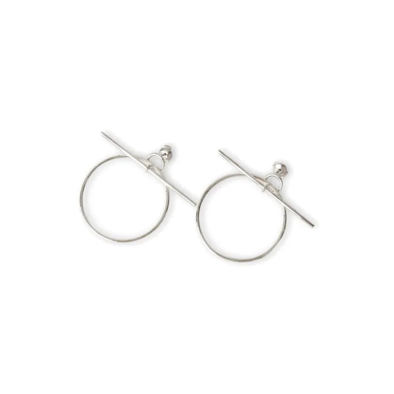 HERMES 925 Sterling Silver Earrings Women's Silver-0