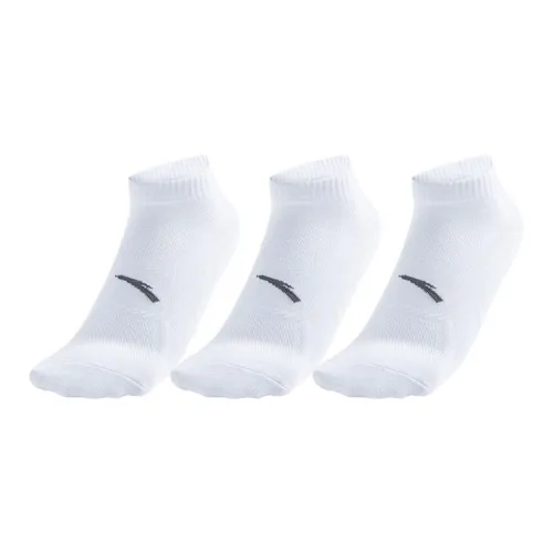 Anta Ankle Socks Unisex 3 Pack White