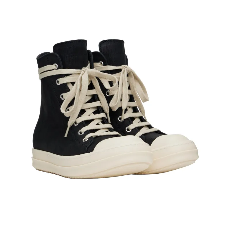 RICK OWENS/RO High Top Canvas Shoes Women's Black-2