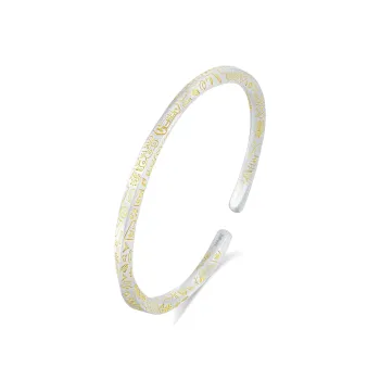 Royal Dragon Mirror 999 Fine Silver Bangles Unisex