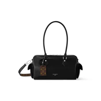 LOUIS VUITTON Speedy Shiny Sheepskin Shoulder Bag, Handbag Women's Black