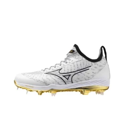 Low-Top Upper Height Baseball Shoes Men's White Gold