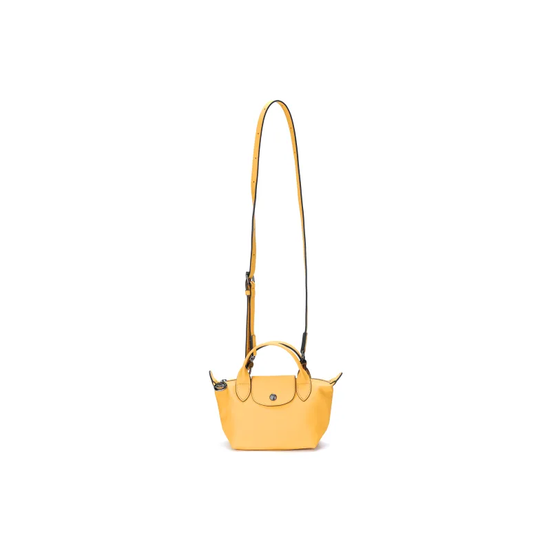 LONGCHAMP Le Pliage Xtra Cow Leather Shoulder Bag Crossbody Bag Handbag Mini Women's Apricot Orange-1