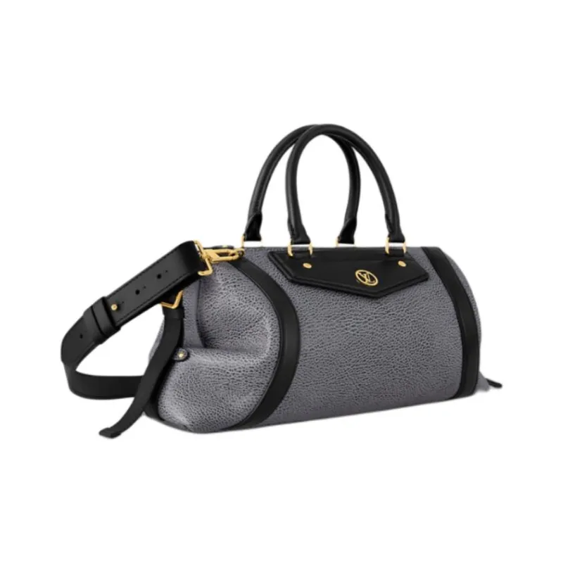 LOUIS VUITTON BIKER Sheepskin One Shoulder Handbags Medium Size Women's Denim Dark Gray-1