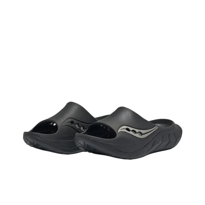 Saucony Cradle 2 Quiet Slip Resistant Slide Slippers Unisex Dark Gray-1