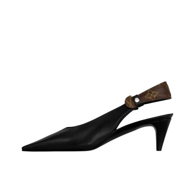 LOUIS VUITTON Legacy Cone Heel High Heels 5.5cm Women's Black-0