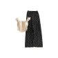 3368.5# Custard Camisole+Polka Dot Black Pants