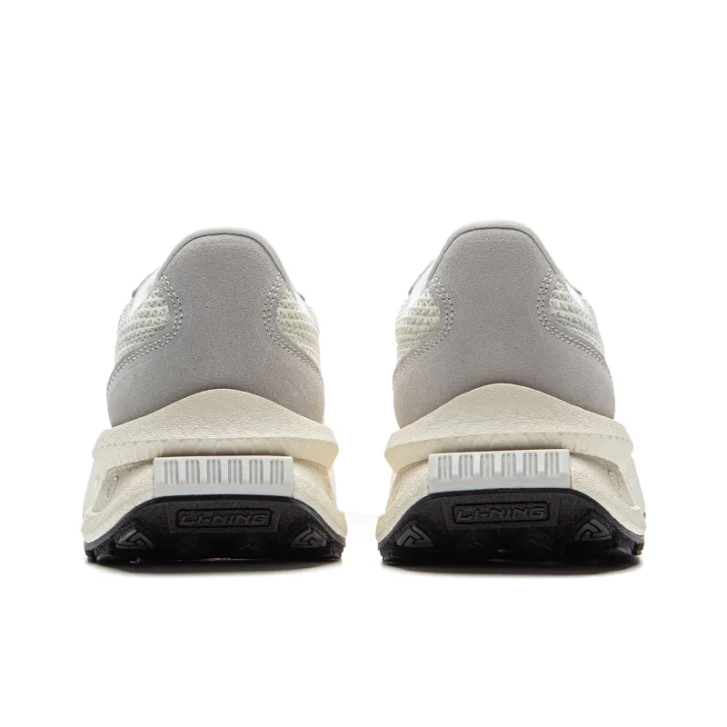 LiNing Wear-Resistant Slip-Resistant Coverage Low-Top Casual Shoes Unisex Beige Gray-5