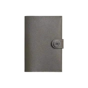 HERMES R.M.S Evercolor Leather Passport Holder Men Rain Cloud Gray