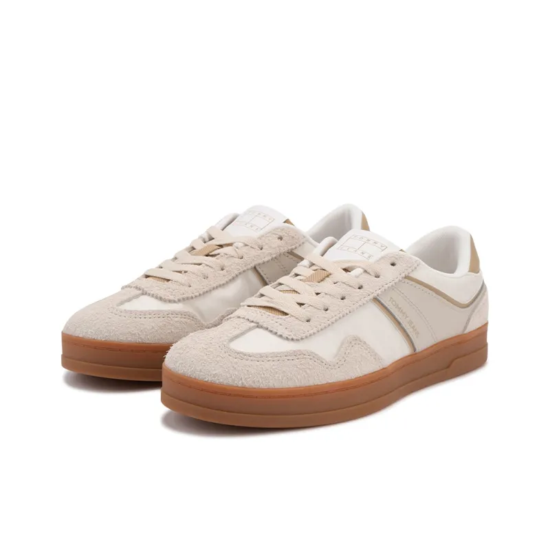 Tommy Hilfiger Low Top Skateboard Shoes Women's Ecru-1