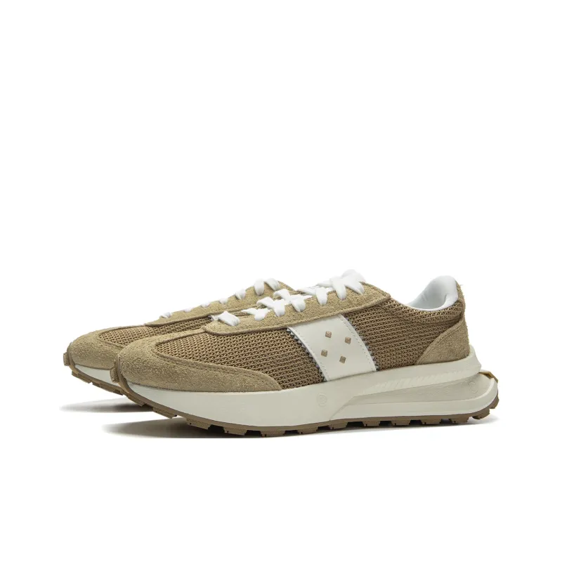 LiNing Lightweight Boat Abrasion Resistant Slip Resistant Coverage Low Top Casual Shoes Unisex Khaki-2