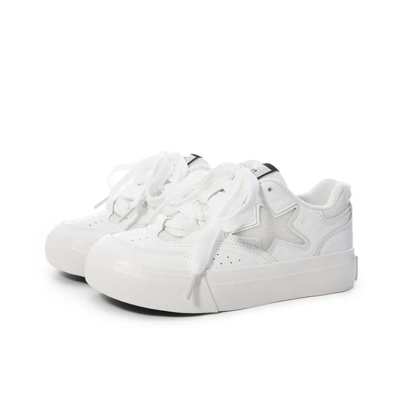 Cob Durable Lightweight And Breathable Low-Top Skateboard Shoes Women's White Red-14