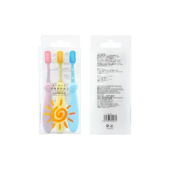 CHENYISHENG 3 Pack 2 5 Years Old Macaron Baby Toothbrush For Primary Teeth Soft Bristles