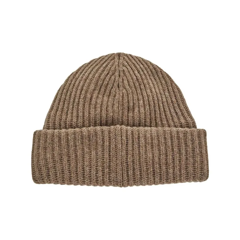 GANNI Logo Patch Ribbed Beanie-1