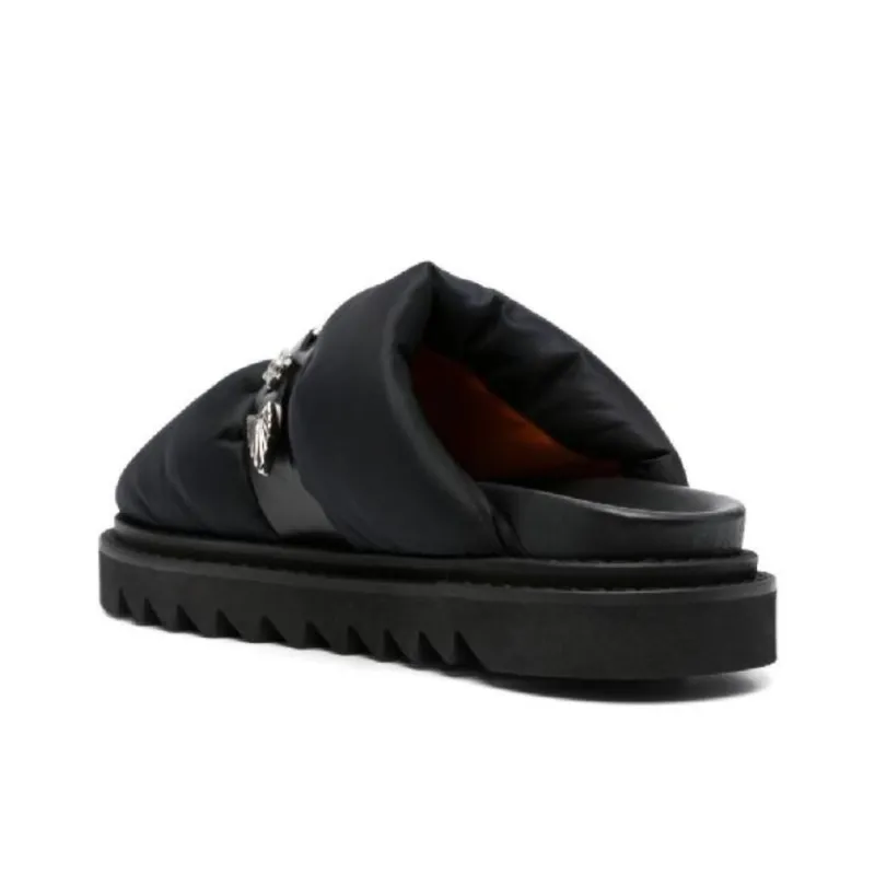 TOGA VIRILIS Wrap toe Slippers Men's Black-3