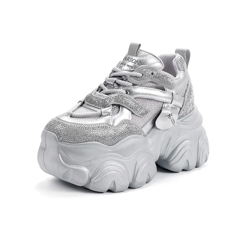 HARSON Height Increasing Low-Top Chunky Sneakers Women's-4