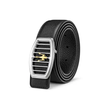 Maserati Cow Leather Belts Men's 3.4cm