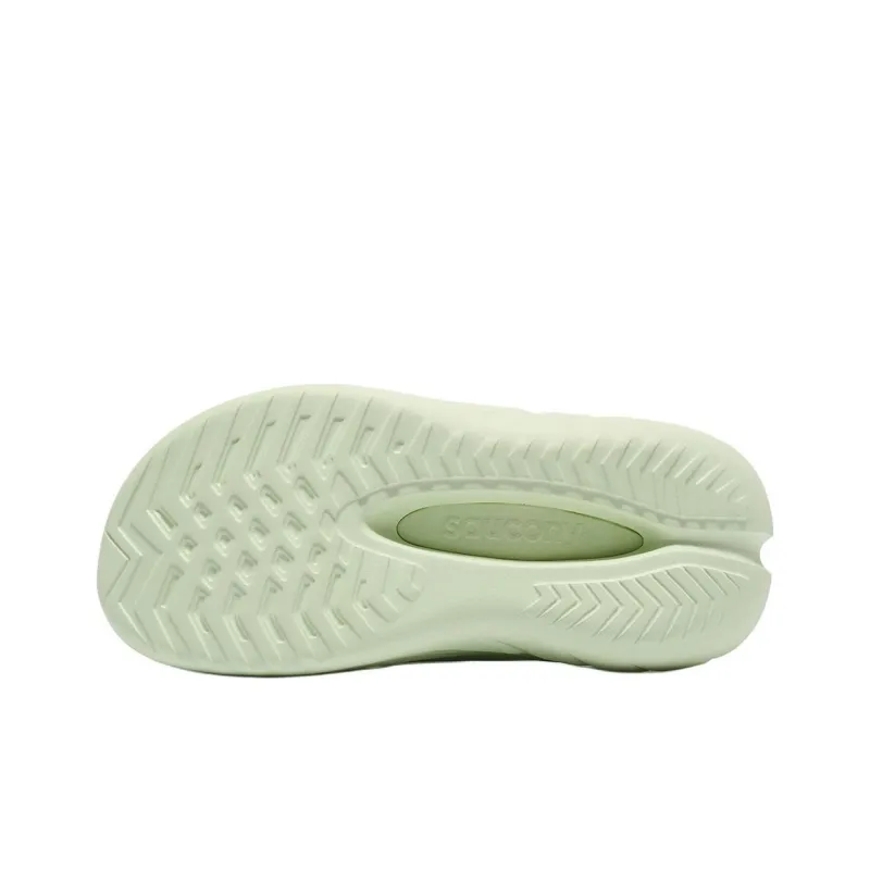 Saucony Cradle 2 Quiet Slip Resistant Slide Slippers Unisex Light Green-3