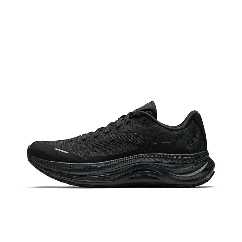 Anta Cushioned Wear Resistant Breathable Low Top Sprint Running Shoes Men's Basic Black-0