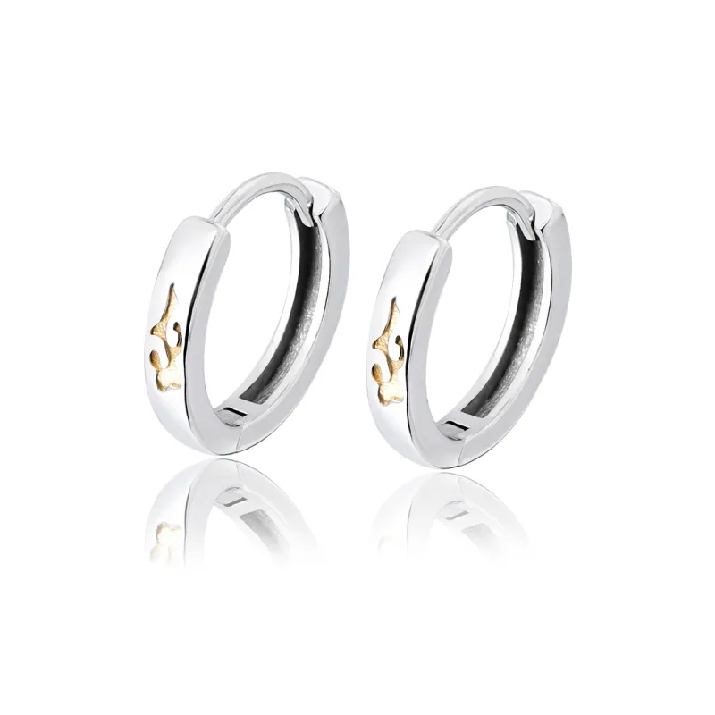 FOREVER MELODY 999 Fine Silver Earrings Men's-0