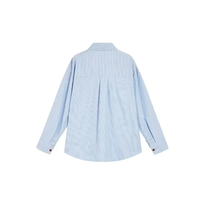 COVT Shirts Women's Blue Striped Shirt-1