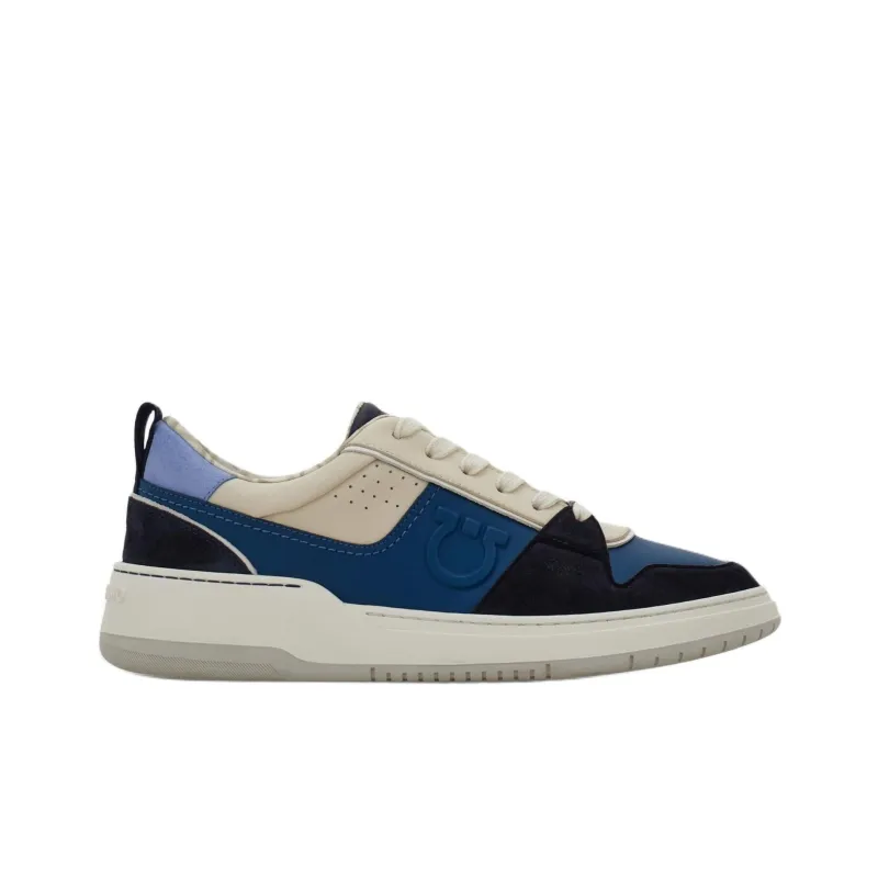 FERRAGAMO Low Top Skateboard Shoes Men's Blue-1