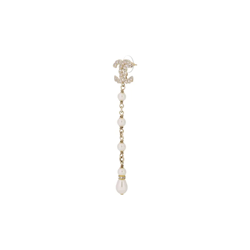 CHANEL Earrings Women's White-3