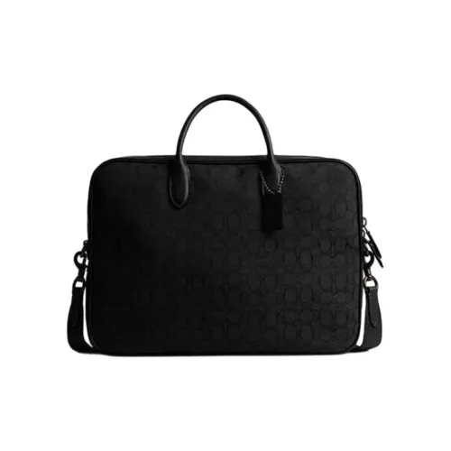 COACH Fabric Briefcases Medium Size Men's Black