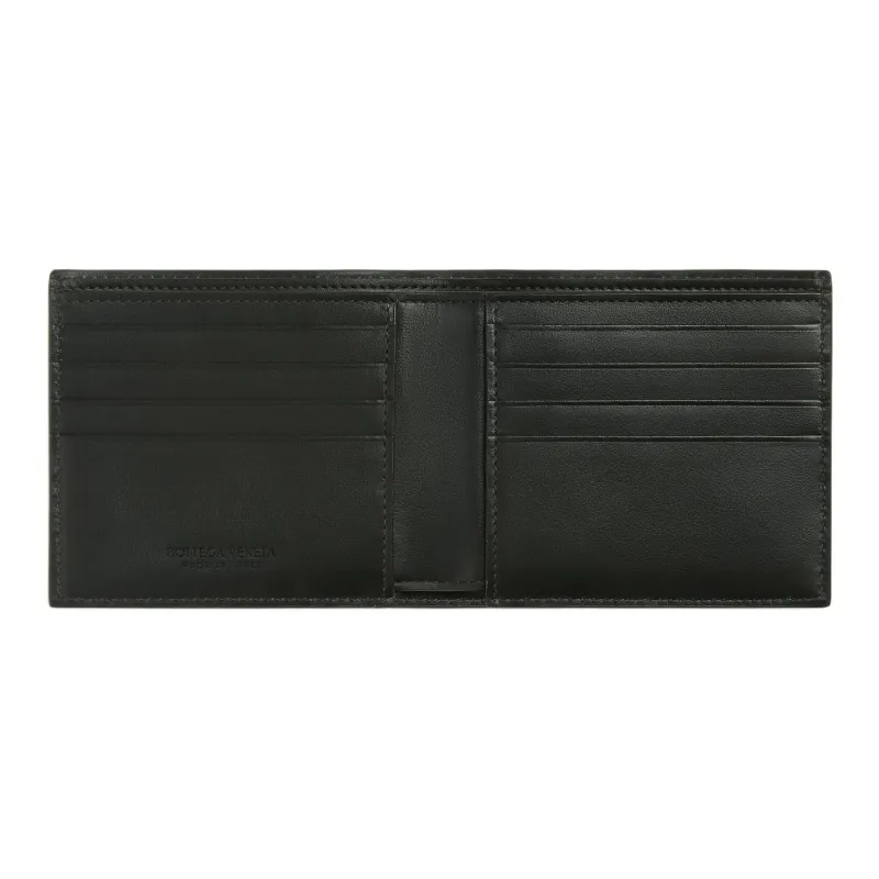 Bottega Veneta Intrecciato Cow Leather Wallet Men's Dark Green-2