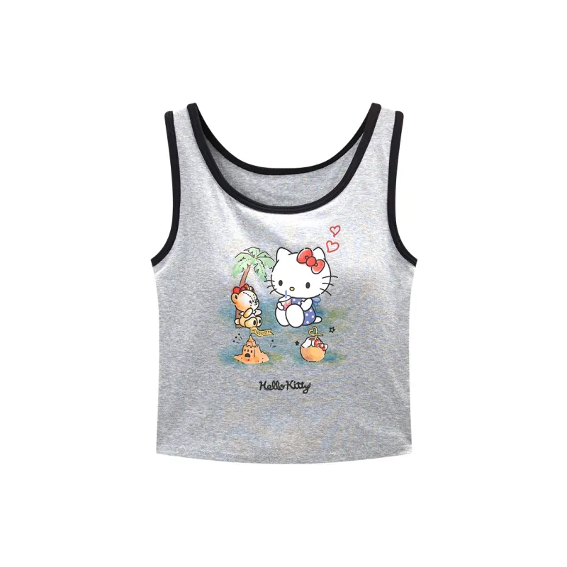 GUKOO x Hello Kitty Sanrio Series Tank Tops Women's Smoke Gray-0