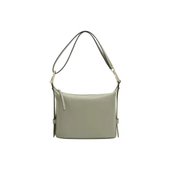 Furla Calfskin Dumpling Bag One Shoulder Handbag Medium Size Women's Dragon Tongue Blue