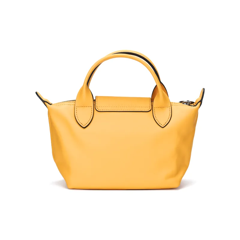 LONGCHAMP Le Pliage Xtra Cow Leather Shoulder Bag Crossbody Bag Handbag Mini Women's Apricot Orange-4