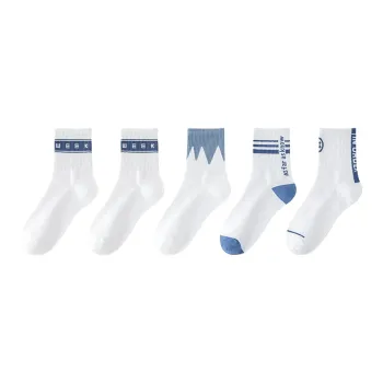 MIIOW Mid Calf Socks Unisex 5 Pack