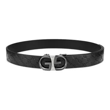 Maserati Top Grain Cow Leather Belts Men's 3.5cm