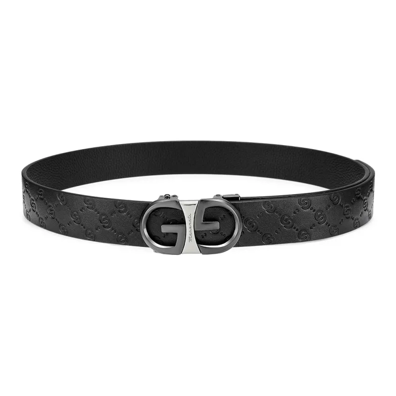 Maserati Top Grain Cow Leather Belts Men's 3.5cm-0