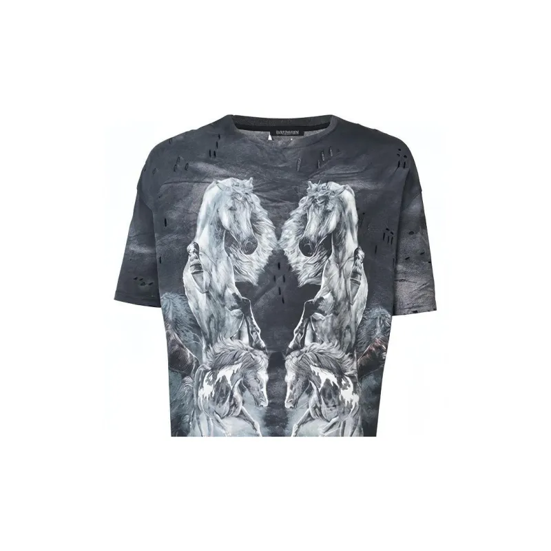 BALMAIN T-Shirts Men Gray-4