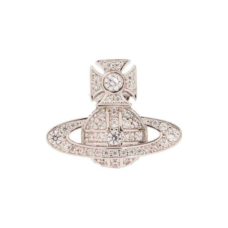 Vivienne Westwood Orb Crystal embellished Stud Earrings-2