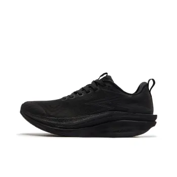 361° Flame 4MIX Cushioned Slip Resistant Abrasion Resistant Low Top Carbon Plate Running Shoes Unisex Black Gray