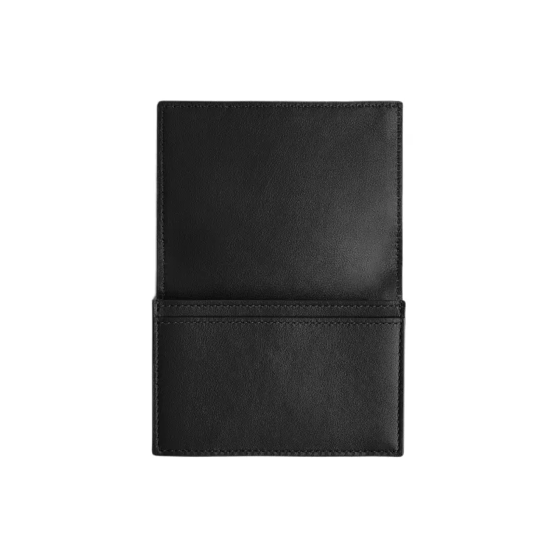 Bottega Veneta Intrecciato Leather Business Card Holder Men's Black-2