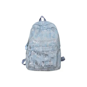 Yalu Denim Backpack Regular Unisex Black/Dark Blue/Light Blue