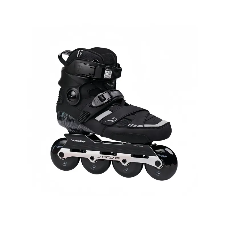 FLYING EAGLE Inline Skates Wild Street FSK City Street Racing, Trickster Drifting Unisex Silver Black-0