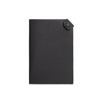 HERMES Tarmac Epsom Calfskin Passport Holder Women's 85 Ardoise Slate Gray
