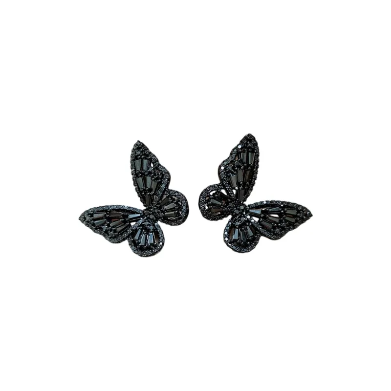 Drejew Copper Zircon Stud Earrings Women's-0