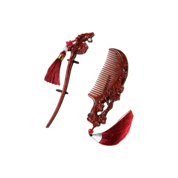 Finger Carpenter Red Rosewood Wooden Comb Women's