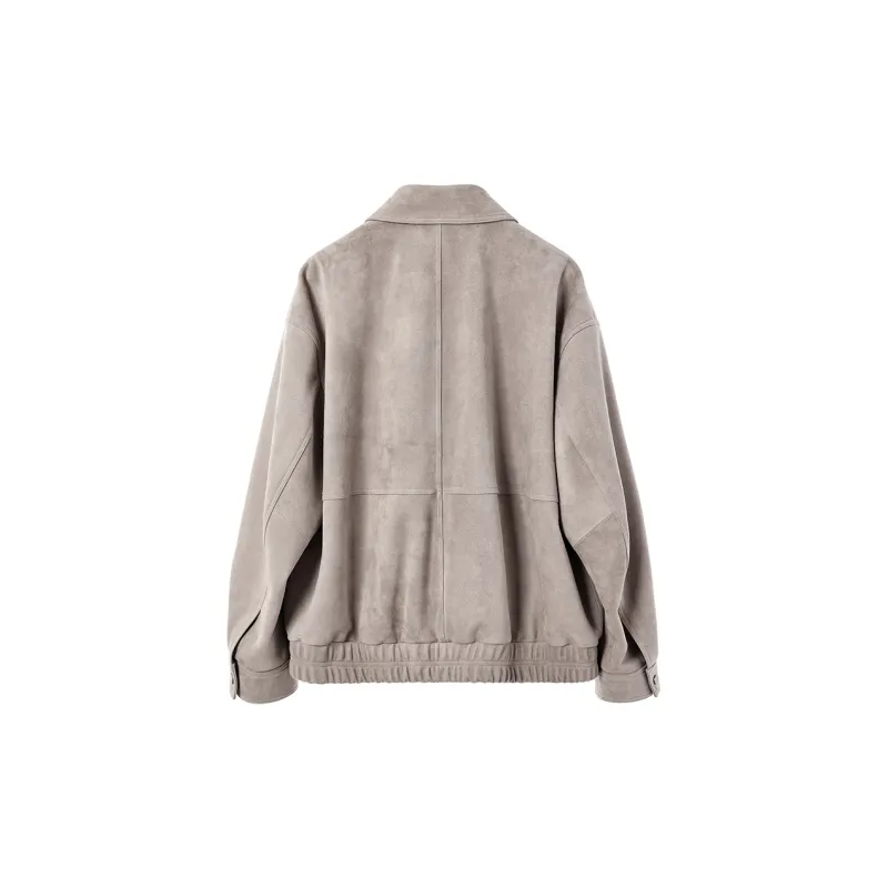 SINBOS Leather Jackets Women's Cloudy Gray-1