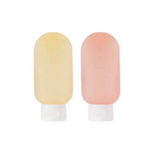JINGLINGLONG Travel Storage Bag Sample Organizer 2 Pcs Set With Dosing Bottles For Shower Gel Portable