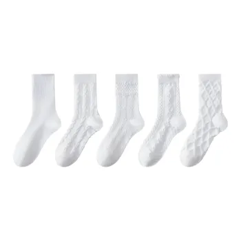 MIIOW Mid Calf Socks Women's 5 Pack