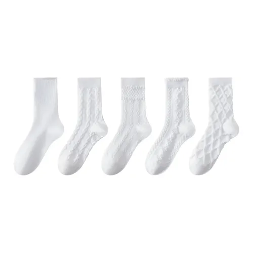 MIIOW Mid Calf Socks Women's 5 Pack